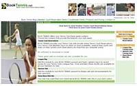 BookTennis.net Web Site Design Features Online Tennis Court Scheduling